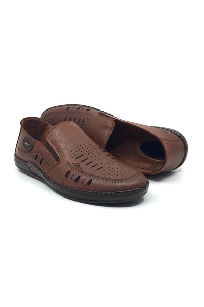 CATELLİ 576 100% Genuine Leather Orthopedic Men's Summer Comfortable Daily Sa...