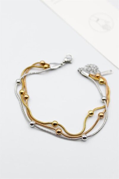 Mestore سوار فولاذي ثلاثي السلاسل - متعدد الألوان