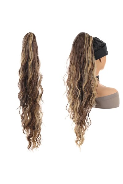 animis beauty Brown with strands hair ponytail, 66 cm, synthetic fiber with l...