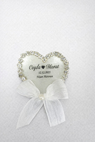 tarzsüs taşlı kalp magnet 20 adet