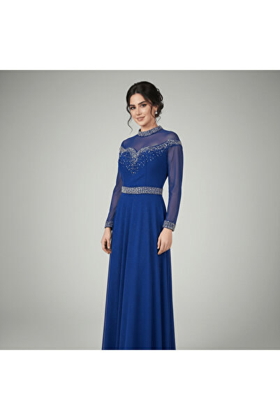 alqarat "Evening Star" Embellished Chiffon Gown