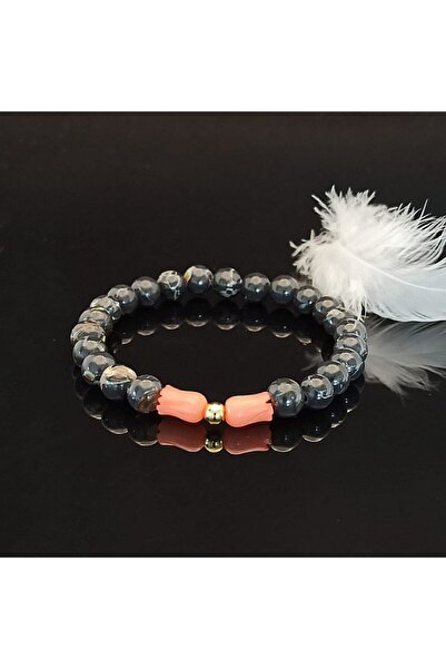 Ezera Bracelet for Women with Coral and Shell Turquoise Crystals, Anisa, 6mm ...