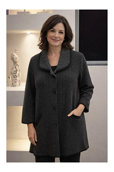 BERNEO Mother Thick Knitwear Jacket Collar Premium Coat