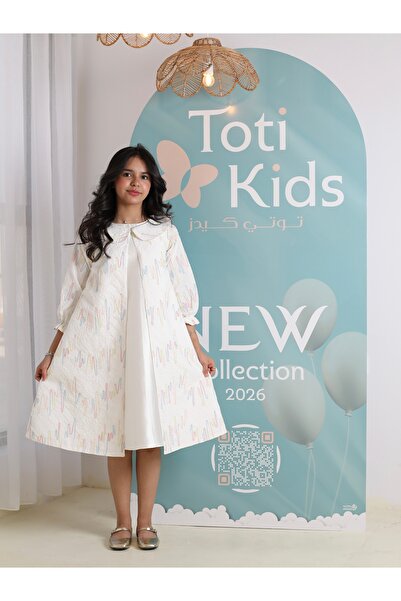 Totikids Girls' Dress and Jacket Set | Luxury Floral Design for Special Occas...
