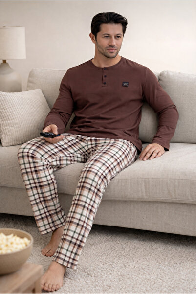 Luna %100 pamuklu erkek pijama takımı