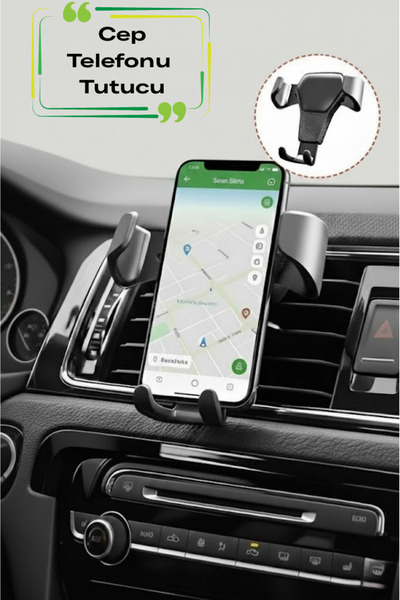 EVİMDM Araç İçi Otomatik Telefon Tutacağı – Havalandırma Izgarası Uyumlu