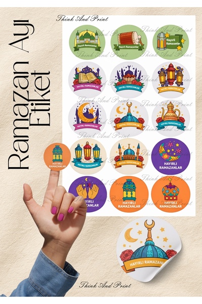 Think And Print Ramazan Ayı Hayırlı Ramazanlar Sticker Hediye Hayırlı Ramazan...
