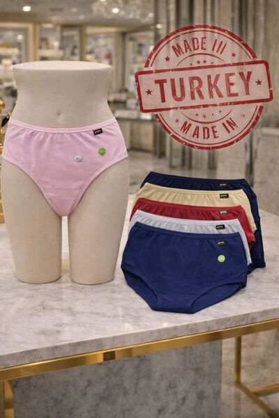 LaFont Stylish and comfortable Turkish women's panties, 6 pieces in 6 differe...