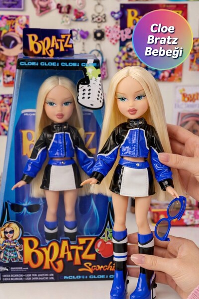 TOYFEST Bratz Scorchin Cloe Moda Bebek Moto Stil Kıyafet Aksesuar Platform To...