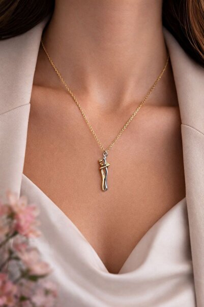 FERİHA DESING Birbirine Sarılan Çift Sevgili Eş Kolye