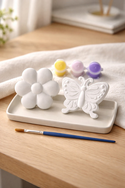 adanaçiçekliatölye KELEBEK VE ÇİÇEK BOYAMA KİTİ ÇOCUKLAR İÇİN KÜÇÜK HEYKELLER