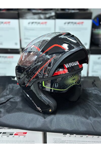 Palas Motor Çelik Mekanizmalı Çene Açılır Motosiklet Kaskı