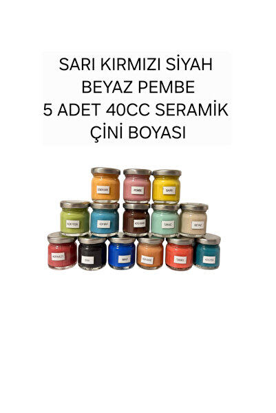 ŞEKERCİMM Seramik çini boyası 5 adet 40cc