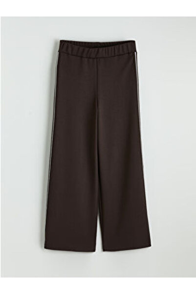 LC Waikiki M1 Sezon Brown Soft Touch Women's Sweatpants with Elastic Waist