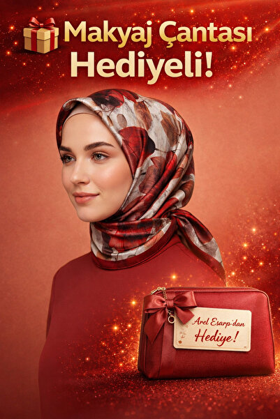 Picasso Silk Look Burgundy Crystal Scarf – Twill Stylish Design 90X90