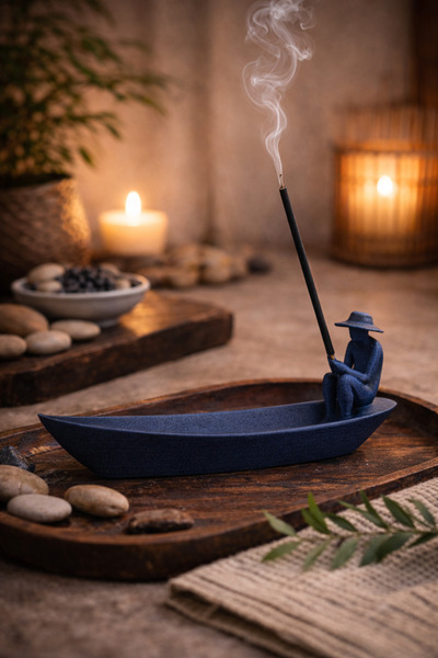 Otscraft Studio Tekne Formlu Dekoratif Tütsülük – Zen Seri