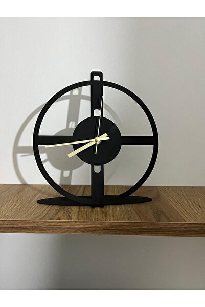 Meed Design Metal - Masa Saati (Boy 25X23 cm)-Sessiz Meknizmaya Sahipdir-Saat...