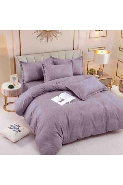 JOJO Cotton Finet Bedding Set 6 Pieces for Double Bed - Lilac