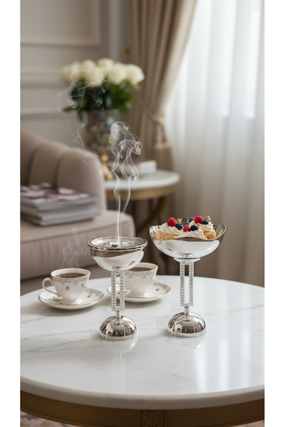 Generic Elegant design candy and nut holder set with incense burner