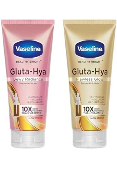 Vasline مجموعة الفازلين الرائعة: لوشن جلوتا-هيا سيروم بيرست (200مل) + لوشن لل...
