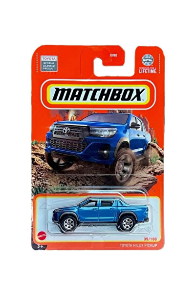 HOT WHEELS Matchbox Toyota Hilux Pickup - Mavi (1/64) Yurt Dışı Uzun Kartonet...