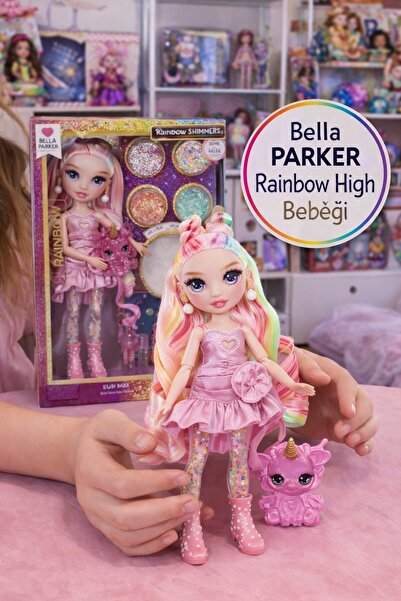 TOYFEST Rainbow High Bella PARKER Rainbow Shimmers Slime Kitli 28 Cm Bebek Fi...