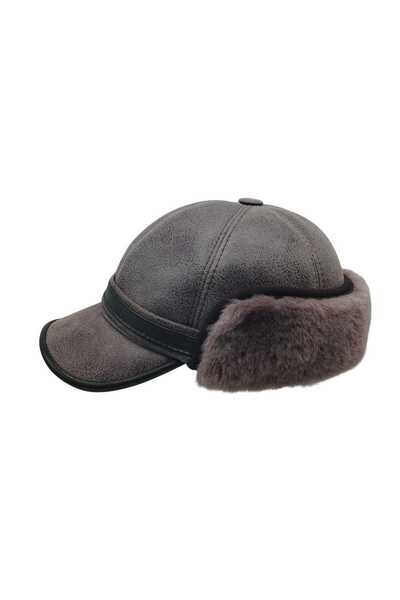 EratLeather Genuine Leather Production Inner Section Sheepskin Pilot Hat – Ea...