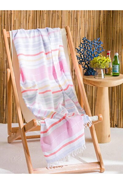 LC Waikiki منشفة بيشتامال بنمط خطوط مختلطة 90x165 سم (S6)