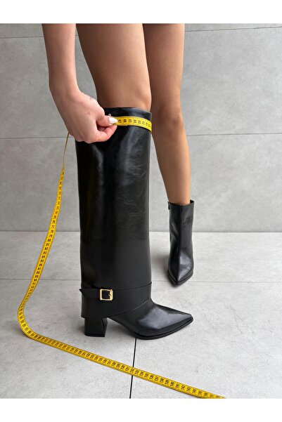 Elvinin Tarzı Kelly Black Color Sök Tak XL Boots