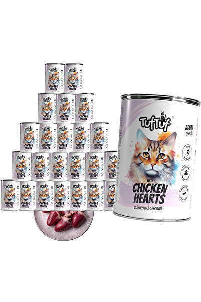 Other Tuf Tuf wet cat food Tin of luncheon meat with chicken hearts 24x400g
