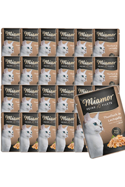 Other Wet cat food MIAMOR Filets tuna in salmon jelly 24x100g