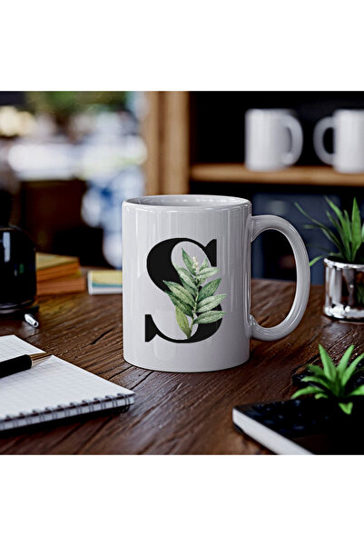rengine Botanik Letter S Printed Mug