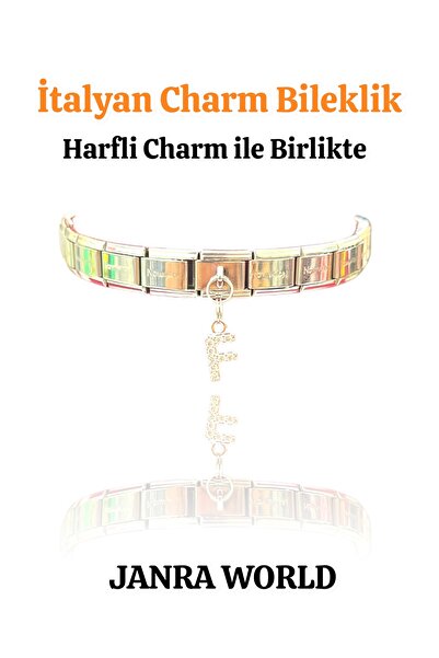 JANRA WORLD Italian Charm Bracelet – Stainless Steel, Fits Any Wrist - with L...