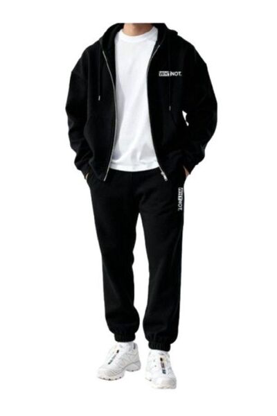 Elvino Why Not Printed Oversized Women'S/Men's Unisex Winter 3 Thread Grey/Bl...