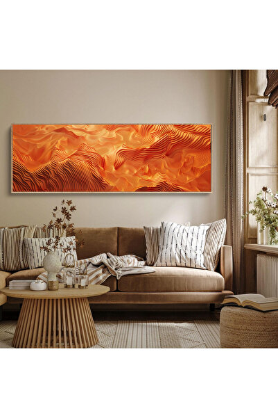 woodhomeworks Tek Parça Gerçek Ahşap Yatay Panorama Çerçeveli Tablo