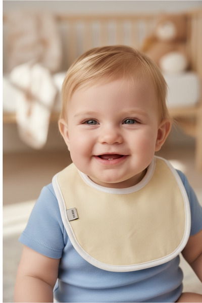 runbaby Fleece Liquid Resistant Two-Stage Snap-On Baby Food Bib (0-3 Months) ...