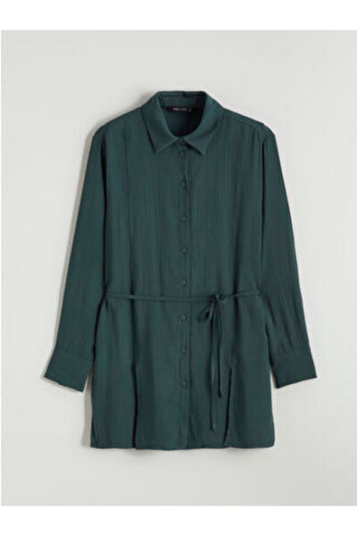 LC Waikiki Artı-Store Women's Shirt Tun Made of Krinkle Fabric