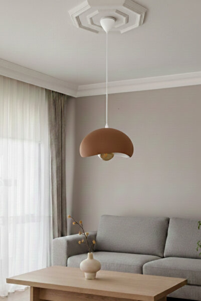 Shoprit Modern Retro İskandinav Tasarım Beton Görünümlü Tekli Sarkıt Avize Mu...