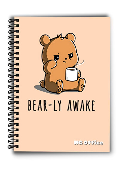 MG Office Тетрадка с пергаментна спирала А5 80 листа - Coffee Bear