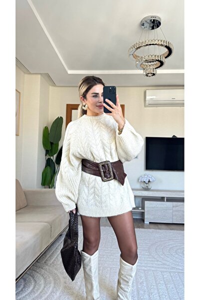 Yasmin Butik Sequin Detailed Knitwear Dress Tunic