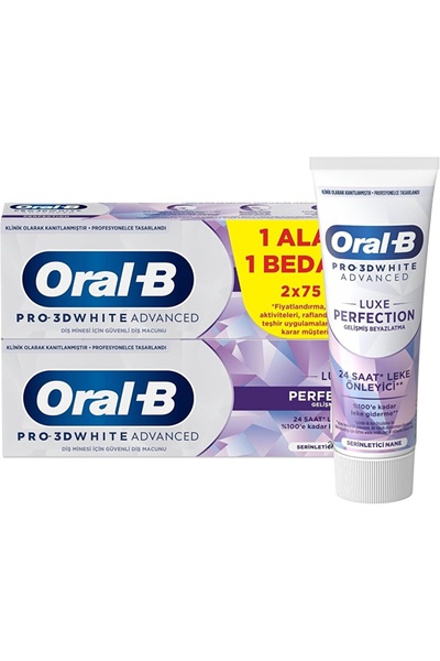 MATMEL 2 Pcs -B Toothpaste 3D White Luxe 2X 75ml
