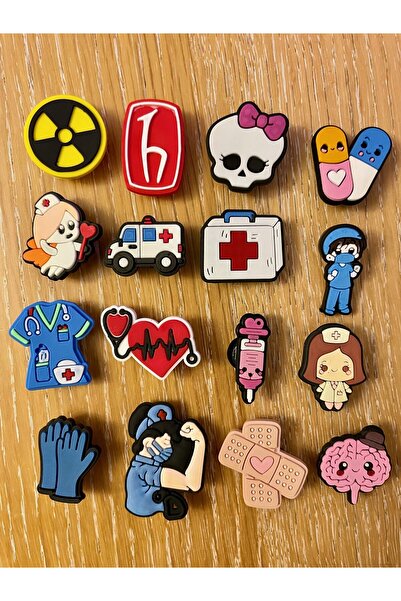 atölye karnaval Sağlıkcı Medical Set Terlik Süsü Charm 16ad