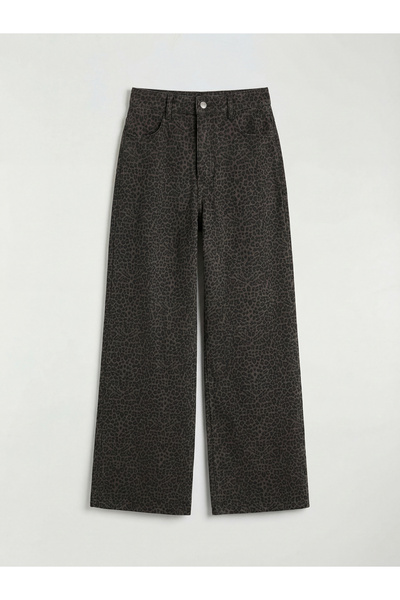 LC Waikiki GiyÇık Store Καφέ Γυναικείο Τζιν Παντελόνι με φαρδιά μπατζάκια, Σε...