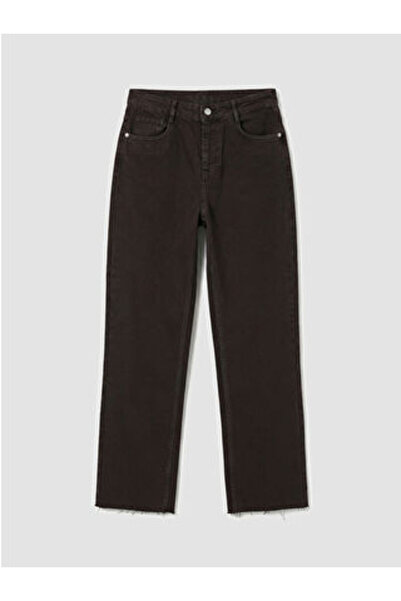 LC Waikiki M1 Sezon Brown Straight Fit Women's Jean Trousers