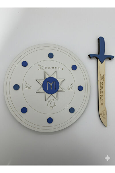 Altın express Set of 2 Wooden Swords and Shields - Osman-Themed Toy Set - wit...