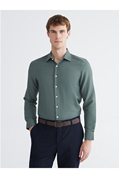 LC Waikiki Green Slim Fit Dobby Men's Shirt