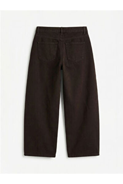 LC Waikiki Artı-Store Women's High-Waisted Wide-Leg Jeans, Made of Cotton Den...