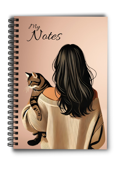 MG Office A5 Dictando Spiral Notebook 80 sheets - PurrMood