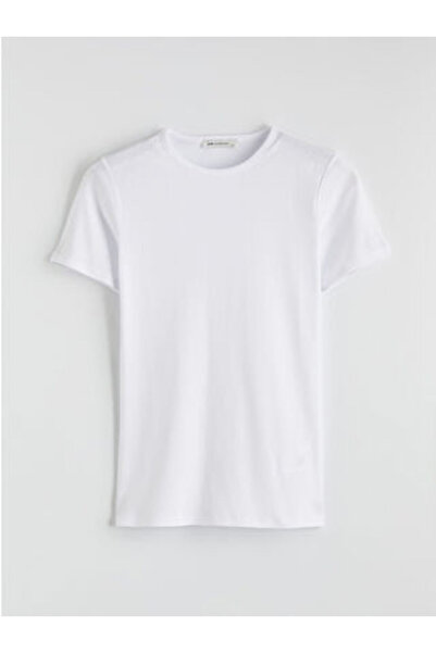 LC Waikiki New Season White 100% Cotton Women's T-Shirt