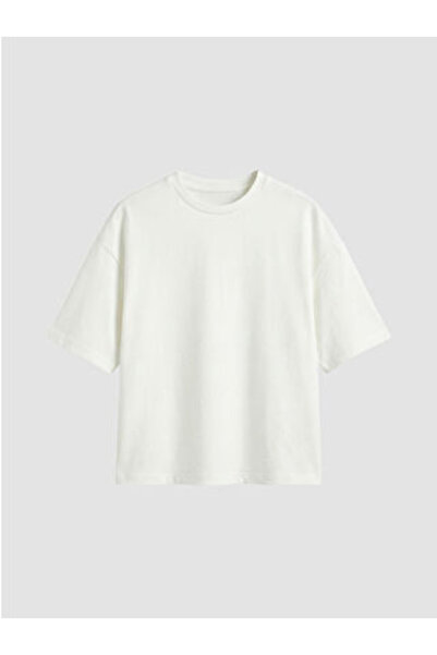 LC Waikiki Artı-Store Oversized Molded Design Women's T-Shirt, Crew Neck and ...